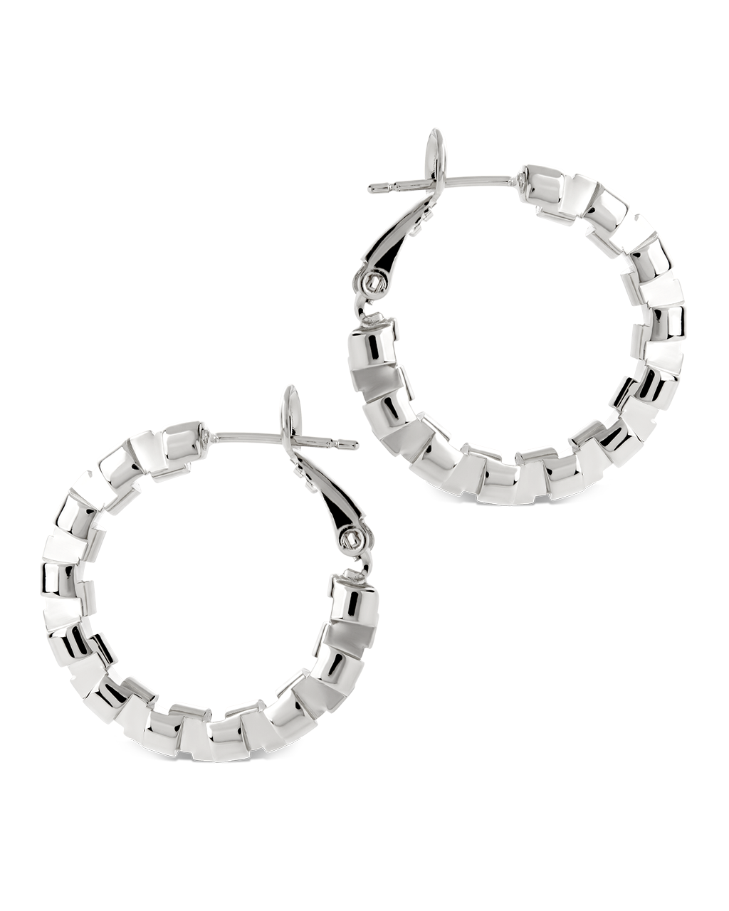 Harlee Geometric Link Hoops