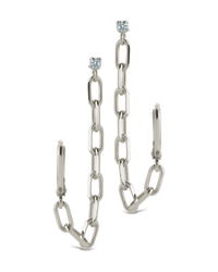 Jade Chain Drop Earrings