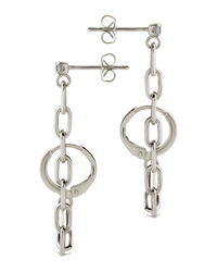Jade Chain Drop Earrings