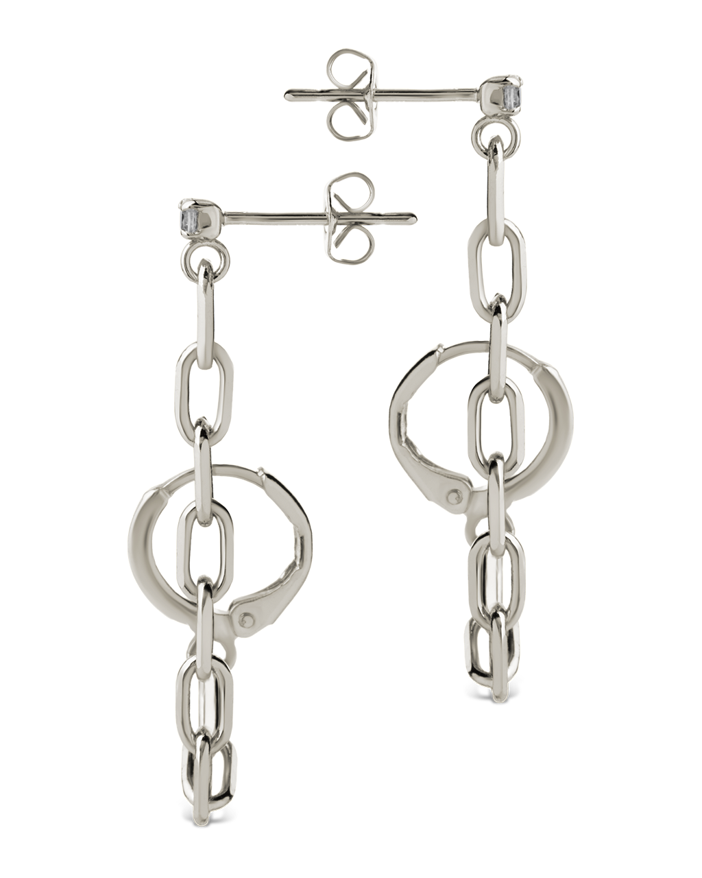 Jade Chain Drop Earrings