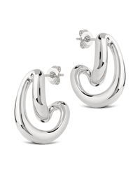 Kaia Melted Curve Hoop Earrings