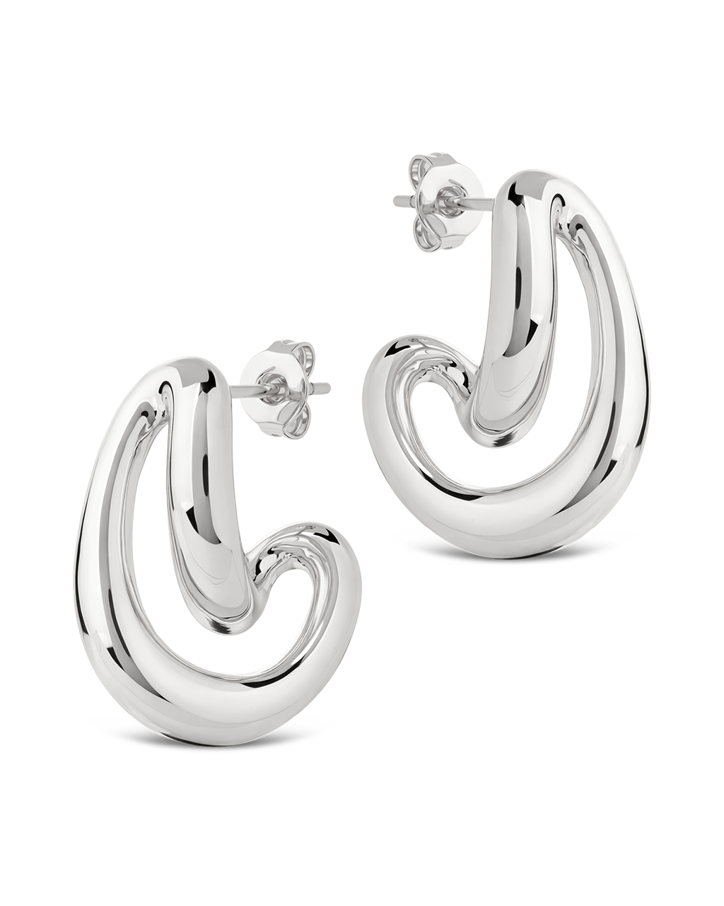 Kaia Melted Curve Hoop Earrings