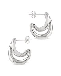 Kaia Melted Curve Hoop Earrings