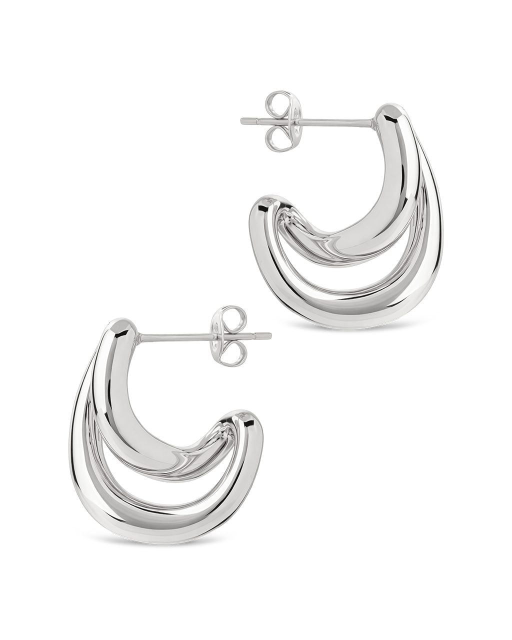 Kaia Melted Curve Hoop Earrings