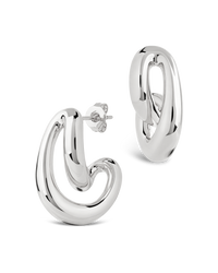 Kaia Melted Curve Hoop Earrings