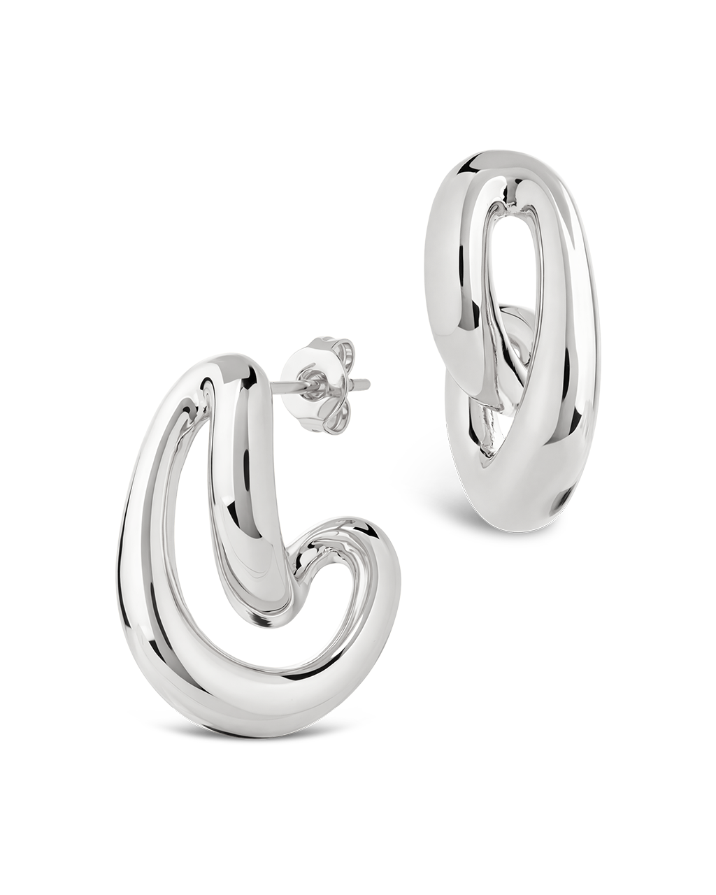 Kaia Melted Curve Hoop Earrings