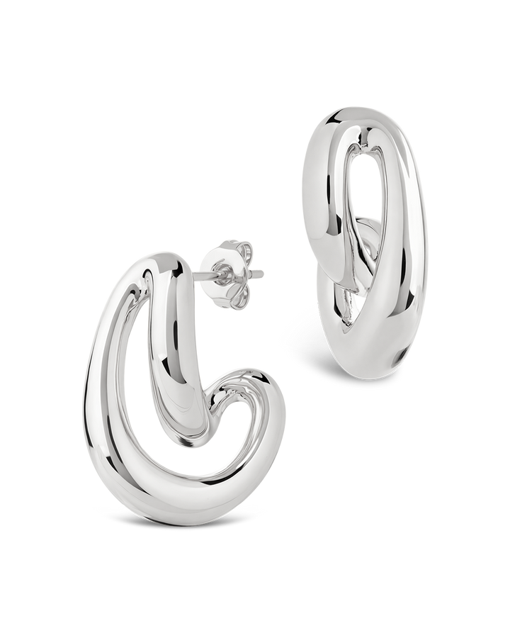 Kaia Melted Curve Hoop Earrings