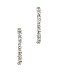 Karsyn Emerald Classic Hoops - Sterling Forever