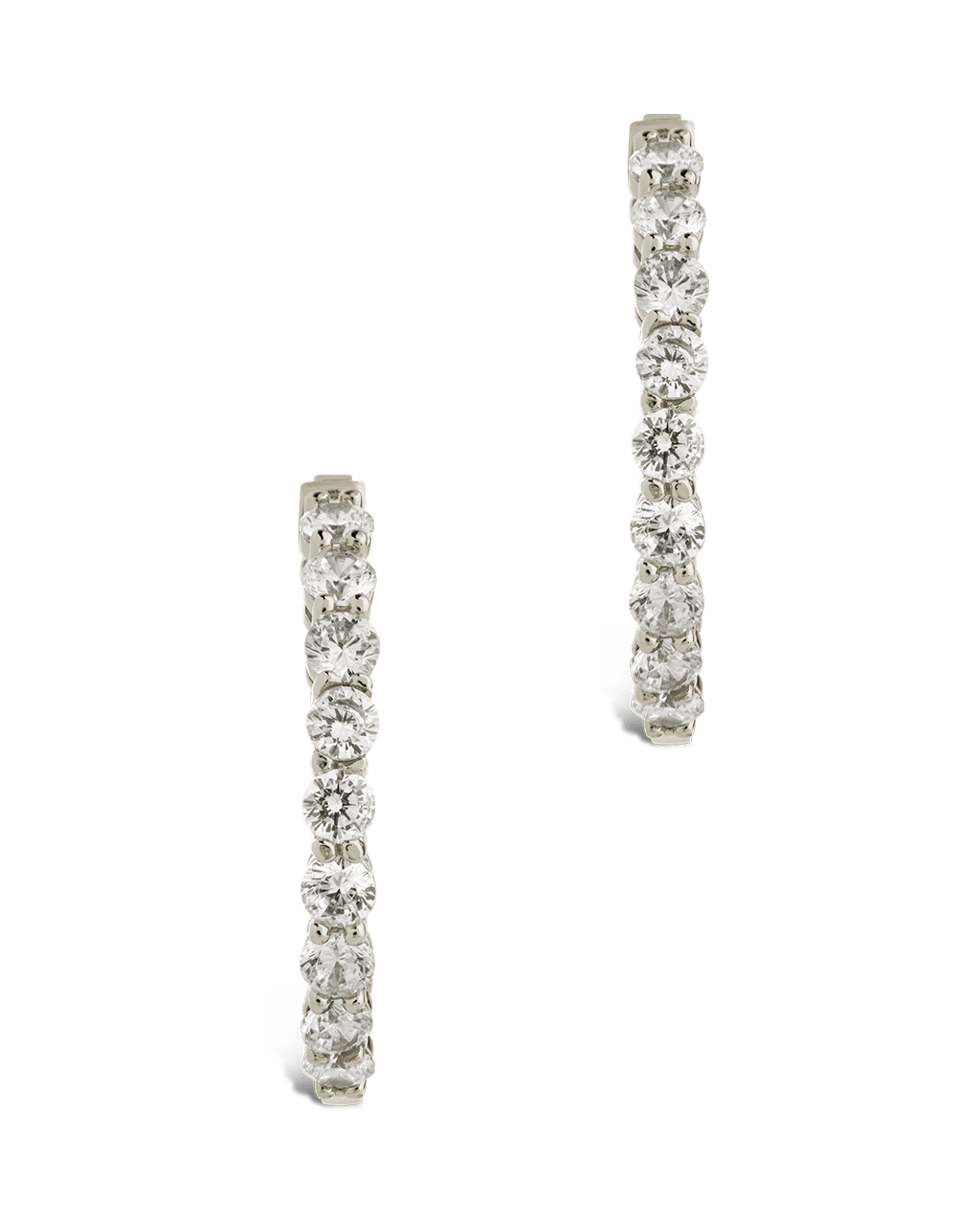 Karsyn Emerald Classic Hoops - Sterling Forever