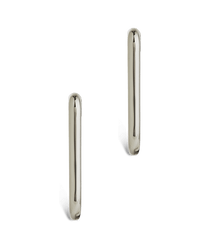 Kaylani Elongated Geo Hoops - Sterling Forever