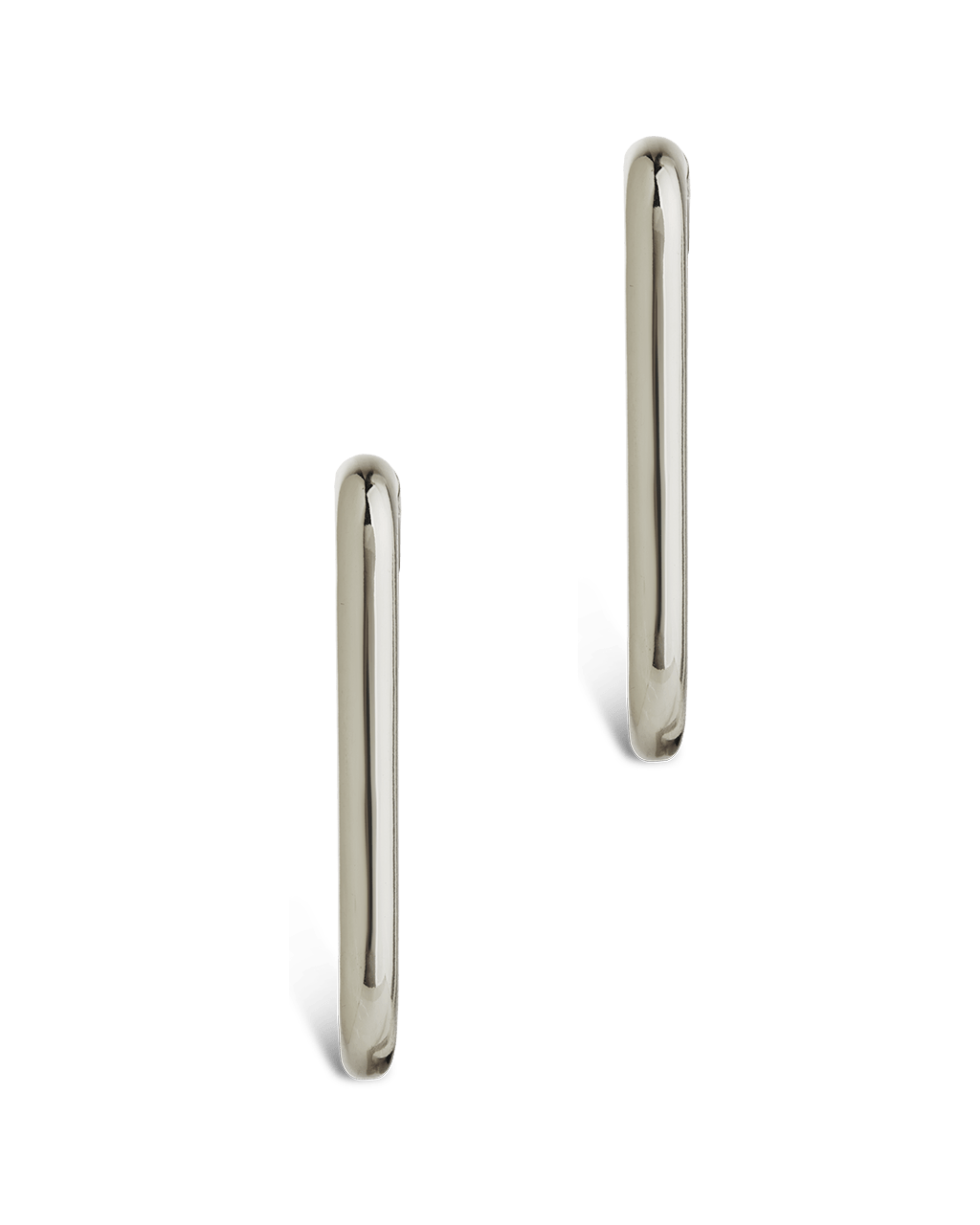 Kaylani Elongated Geo Hoops - Sterling Forever