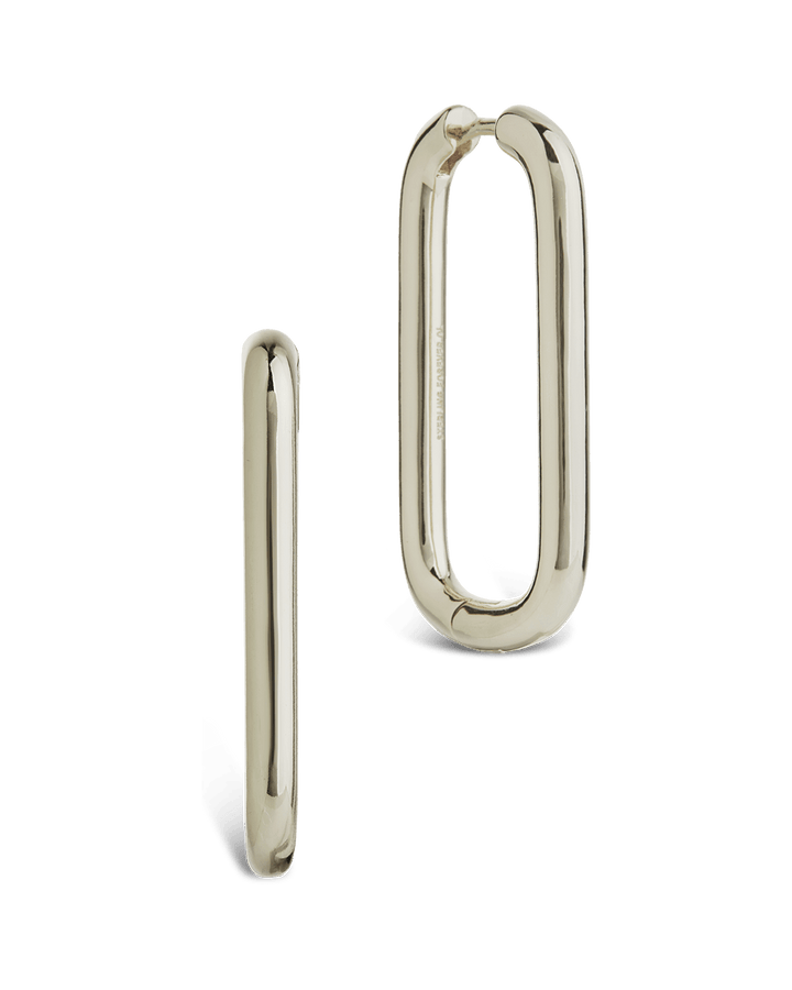 Kaylani Elongated Geo Hoops