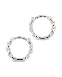 Maeve Rounded Link Hoops - Sterling Forever