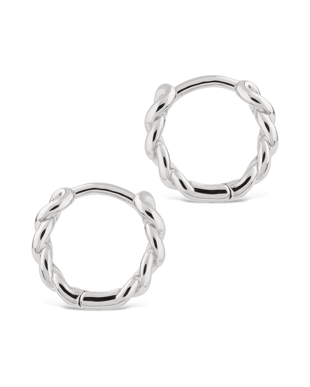 Maeve Rounded Link Hoops - Sterling Forever
