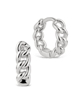 Maeve Rounded Link Hoops - Sterling Forever