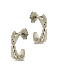 Hinged Hoop Huggie Earrings