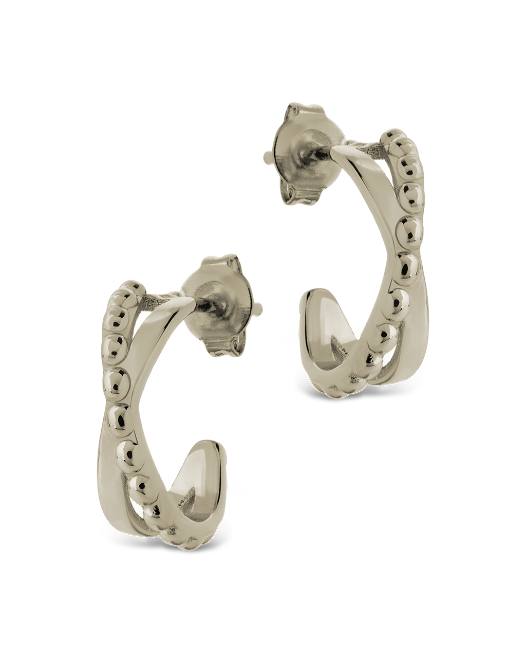 Hinged Hoop Huggie Earrings