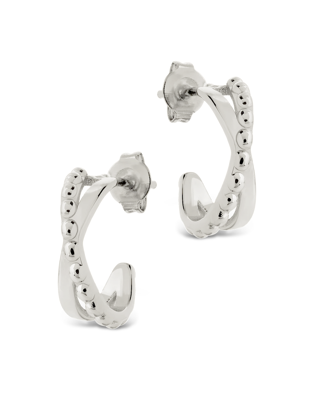 Hinged Hoop Huggie Earrings
