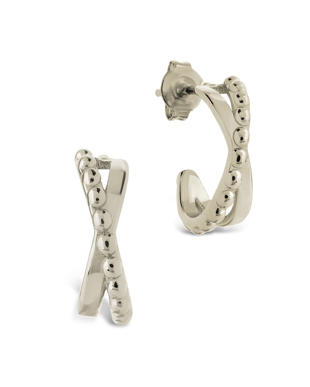 Hinged Hoop Huggie Earrings