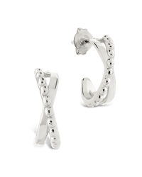 Hinged Hoop Huggie Earrings