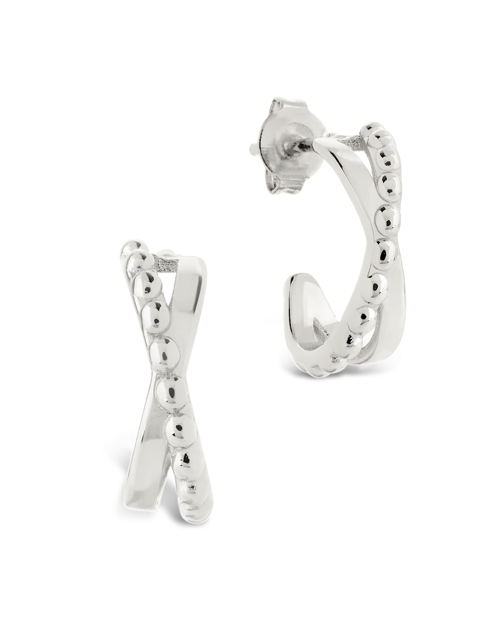Hinged Hoop Huggie Earrings