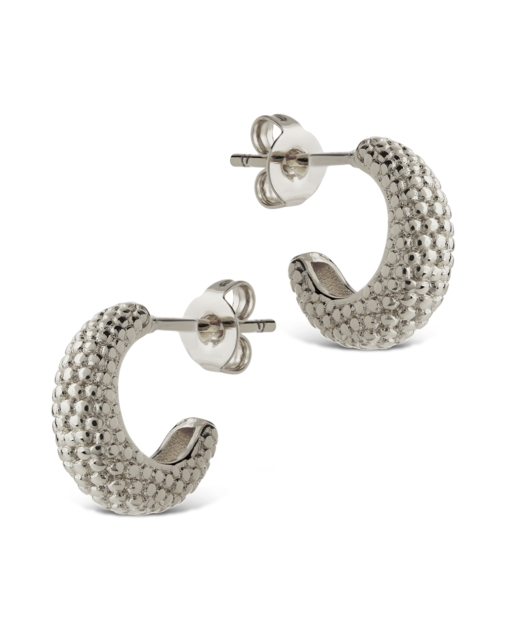 Twisted Ribbed Hoop Earrings