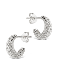 Twisted Ribbed Hoop Earrings