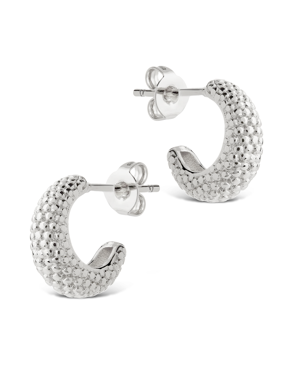Twisted Ribbed Hoop Earrings