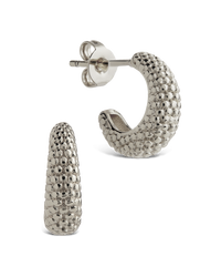Twisted Ribbed Hoop Earrings