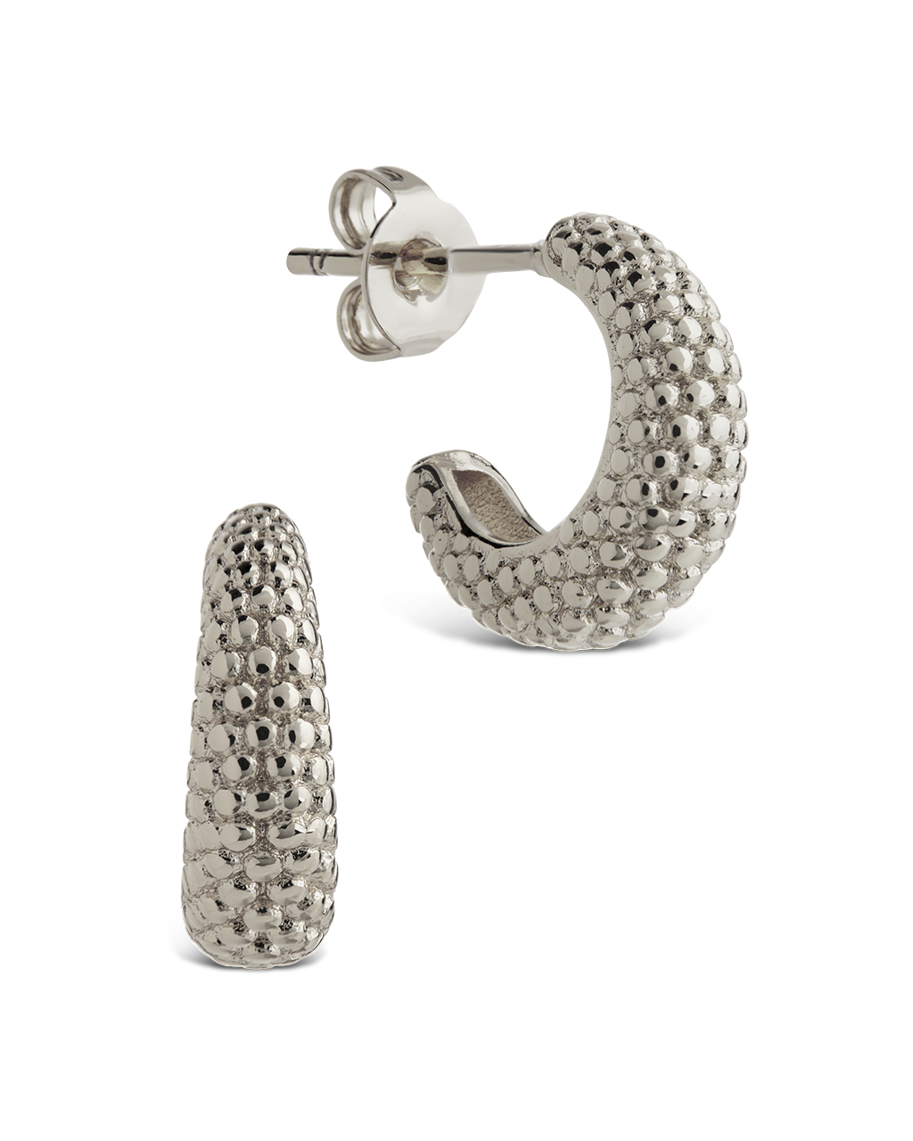 Twisted Ribbed Hoop Earrings