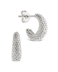 Twisted Ribbed Hoop Earrings