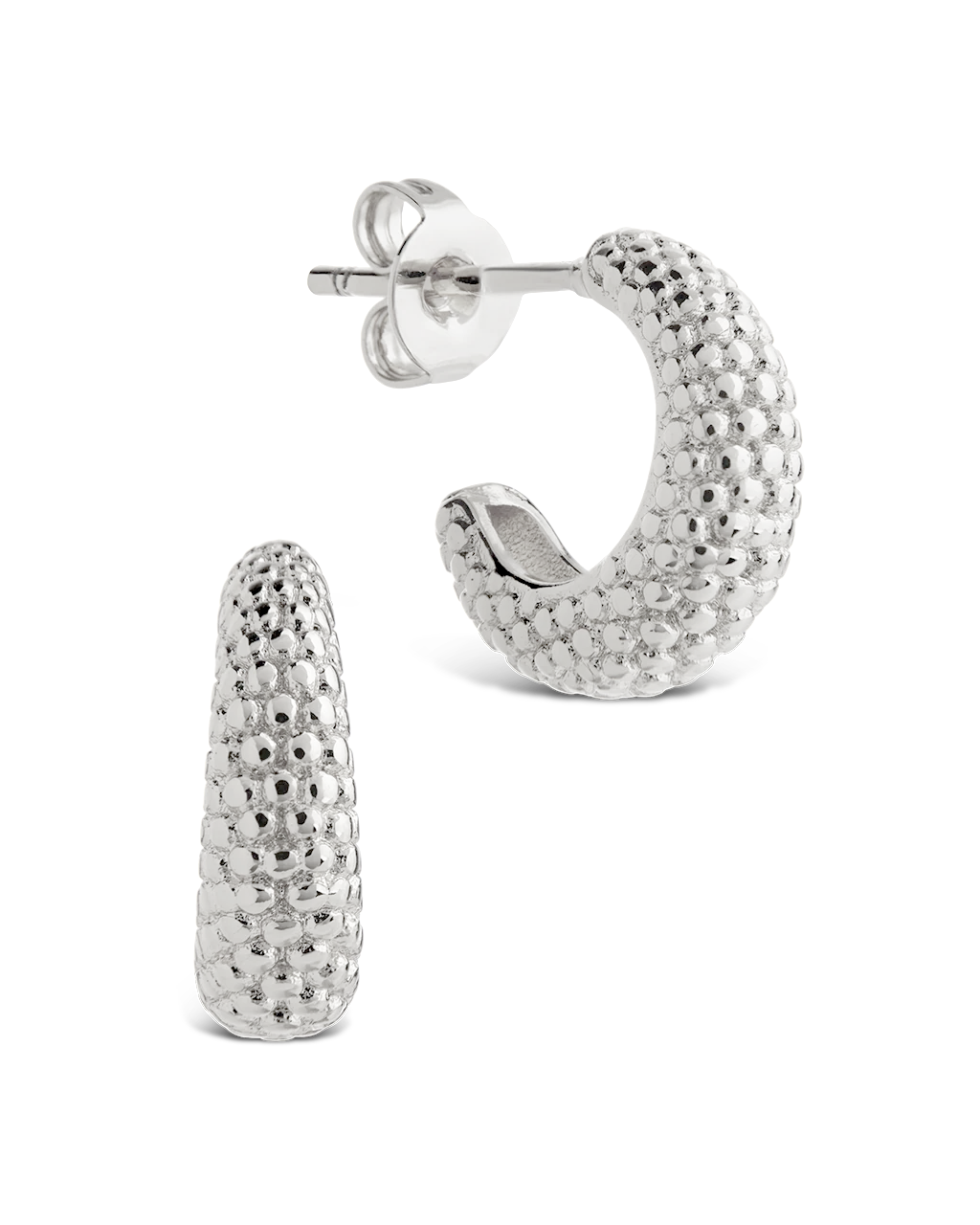 Twisted Ribbed Hoop Earrings