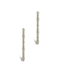 Beaded Chain Hoop Earrings
