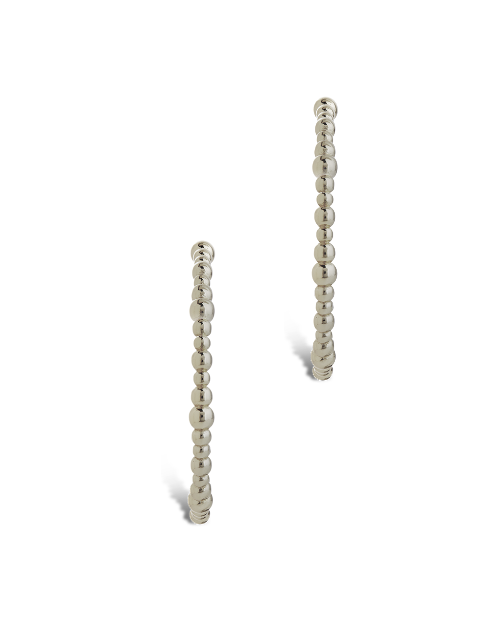 Beaded Chain Hoop Earrings