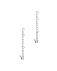 Beaded Chain Hoop Earrings