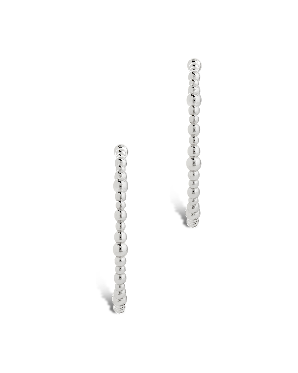 Beaded Chain Hoop Earrings