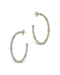 Beaded Chain Hoop Earrings