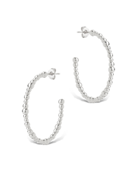 Beaded Chain Hoop Earrings