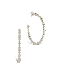 Beaded Chain Hoop Earrings