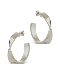 Wide Tube Hoop Earrings