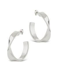 Wide Tube Hoop Earrings