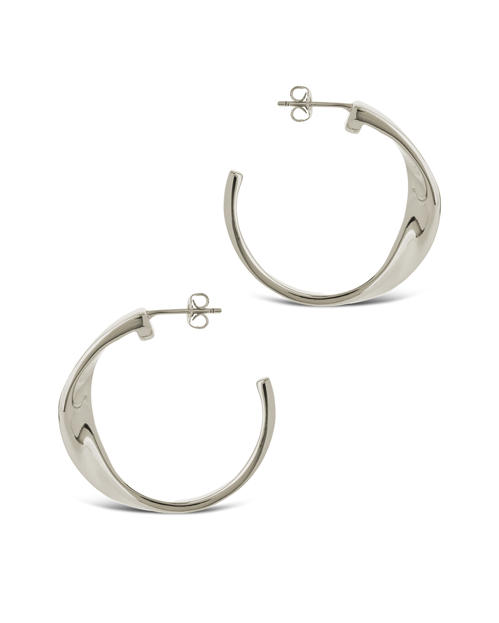 Wide Tube Hoop Earrings
