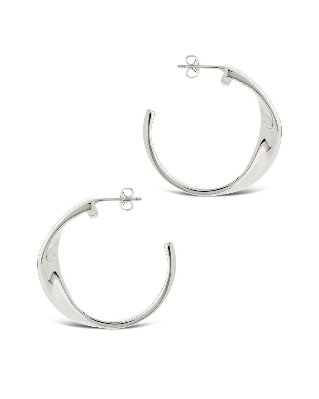 Wide Tube Hoop Earrings