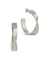 Wide Tube Hoop Earrings