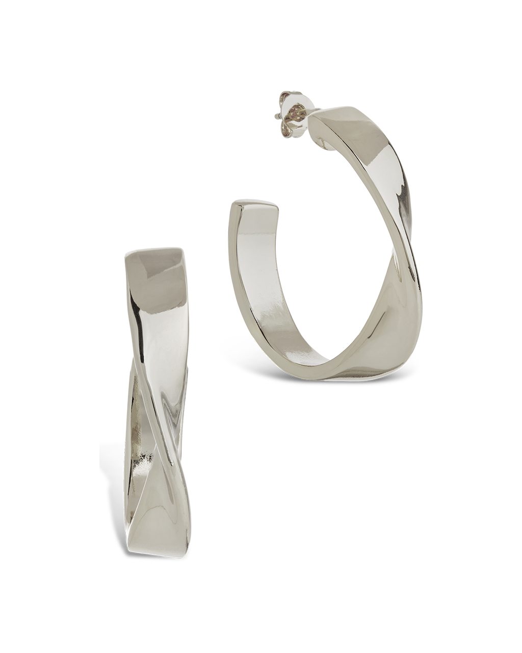 Wide Tube Hoop Earrings