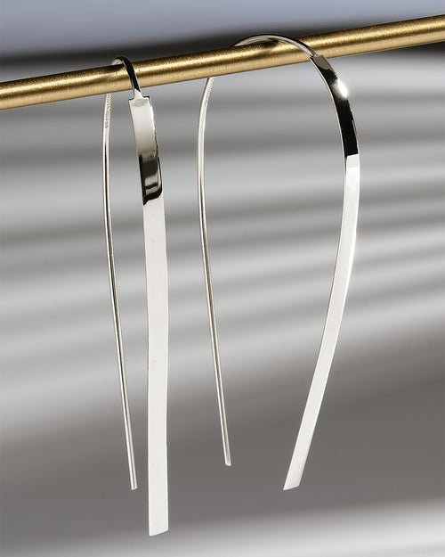 Bar Threader Sterling Silver Earrings
