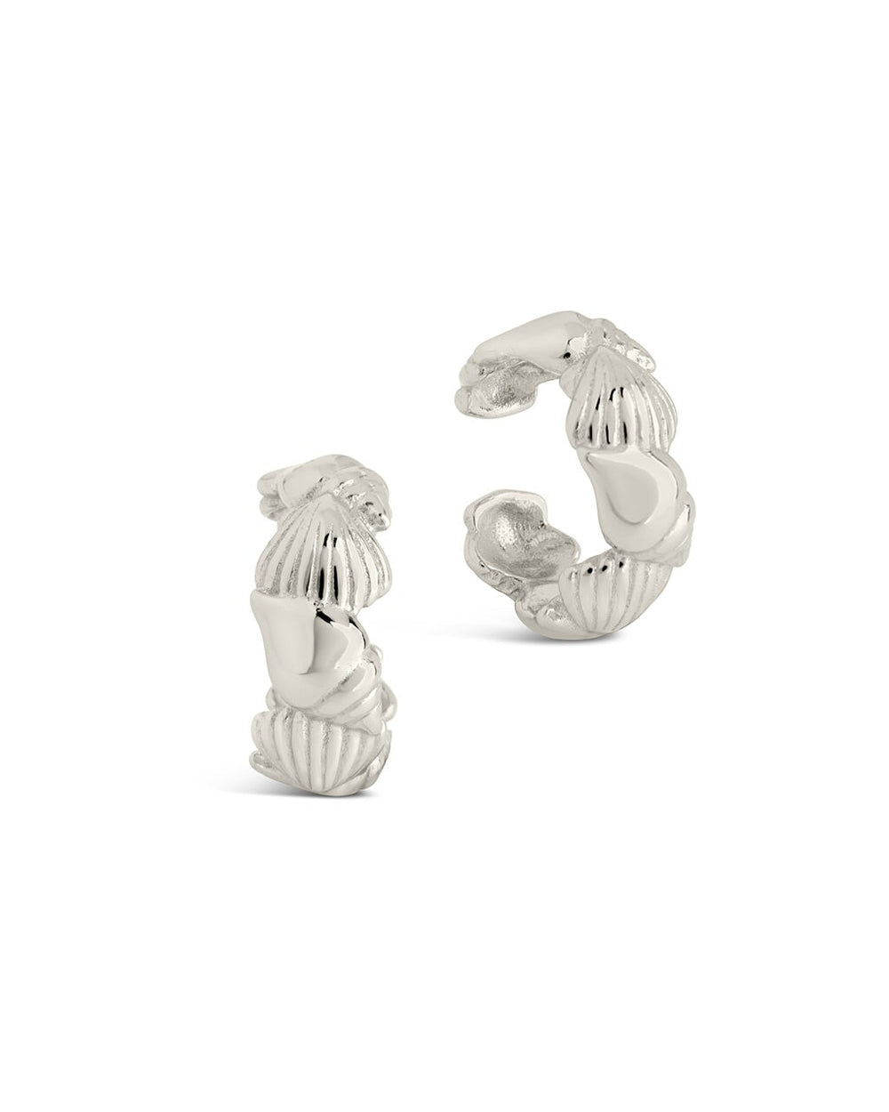 Sterling Silver Cali Shell Ear Cuff Set of 2 Earring Sterling Forever Silver 