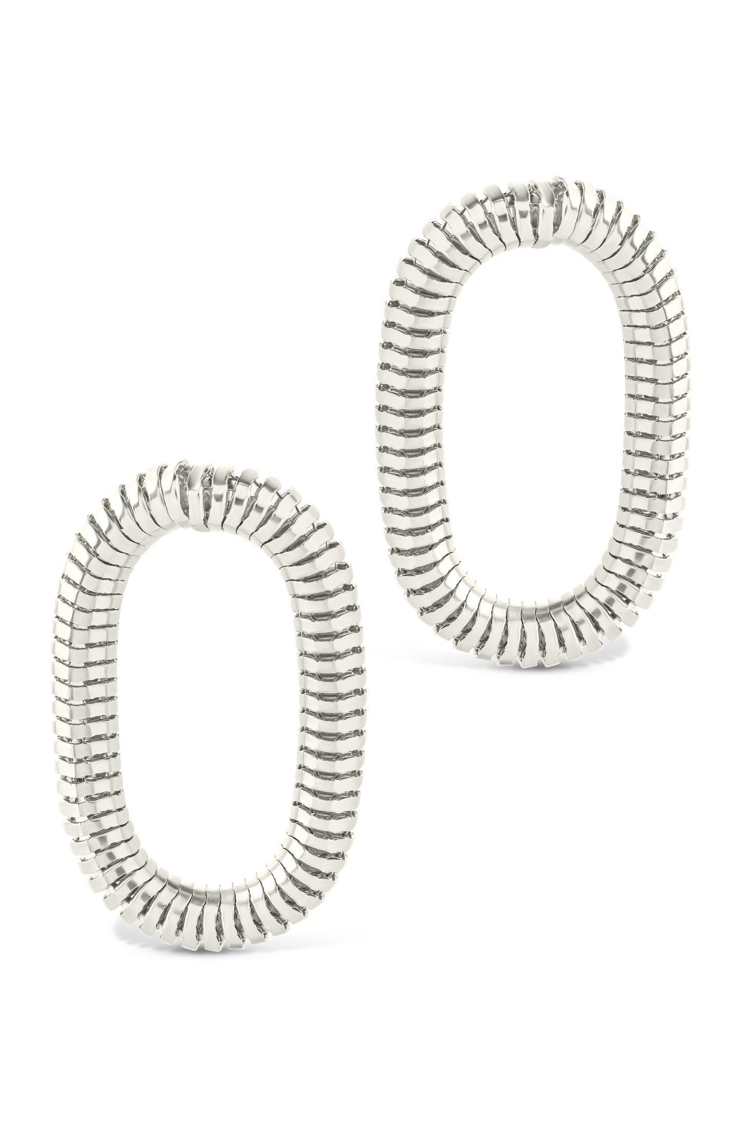 Sterling Silver Indigo Snake Chain Circle Studs