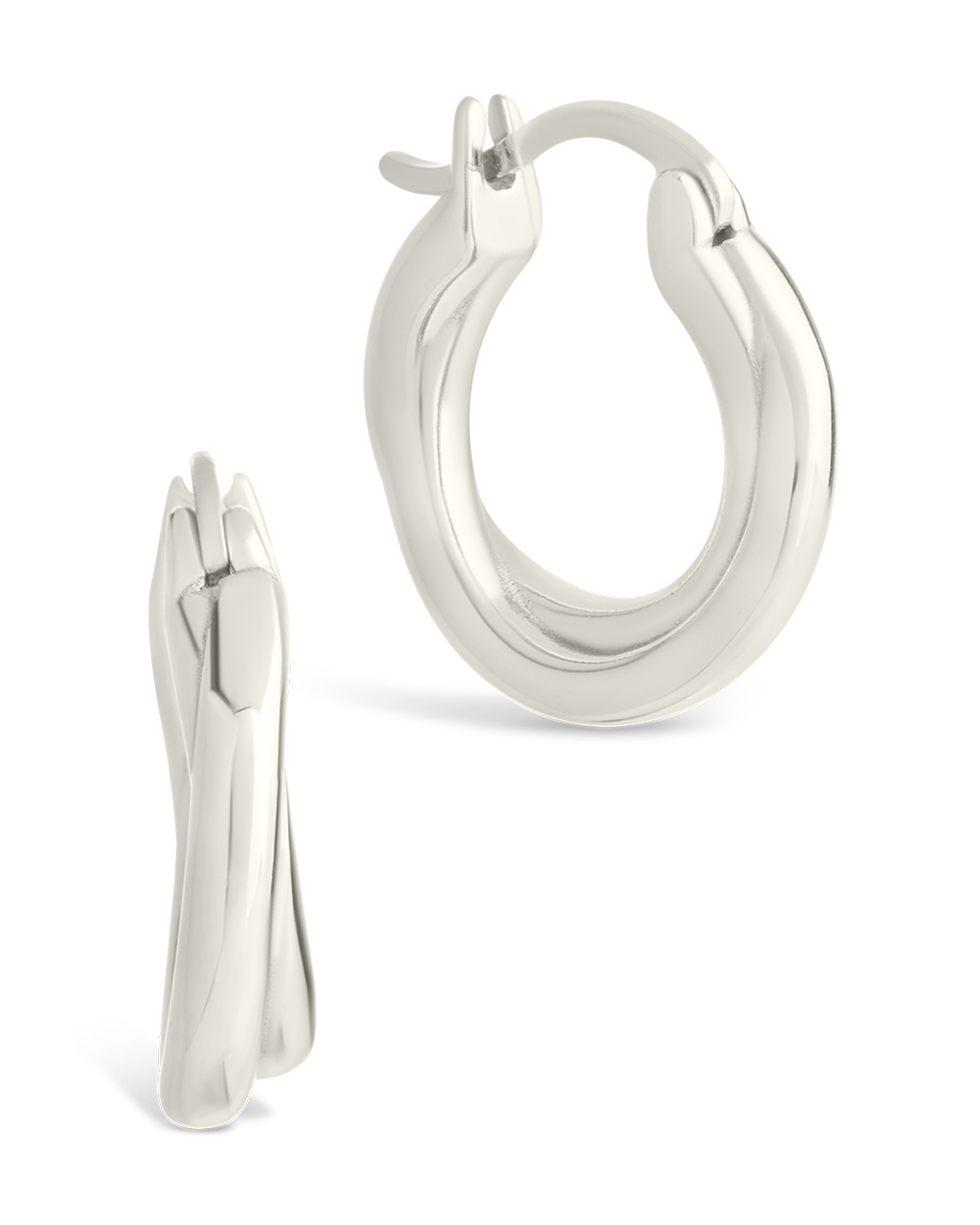 Sterling Silver Janice Twisted Hoop Earrings