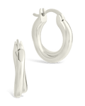 Sterling Silver Janice Twisted Hoop Earrings - Sterling Forever